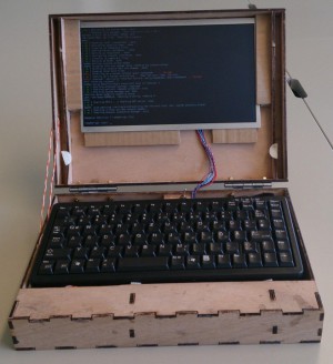 Laptop opened